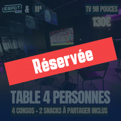 Réservation table 4 pers...