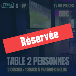 Réservation table 2 pers...