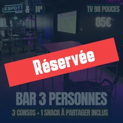 Réservation table 3 pers...