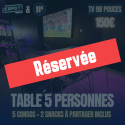Réservation table 5 pers...