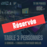 Réservation table 3 pers (Hakimi)