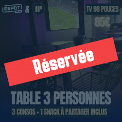 Réservation table 3 pers...