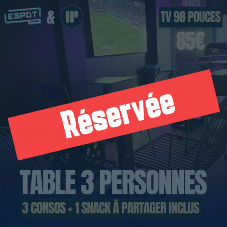 Réservation table 3 pers (Pacho)