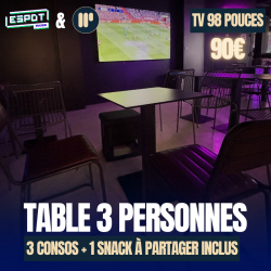 Réservation table 3 pers...