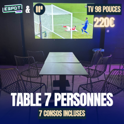 Réservation table 7 pers...