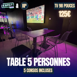 Réservation table 5 pers...