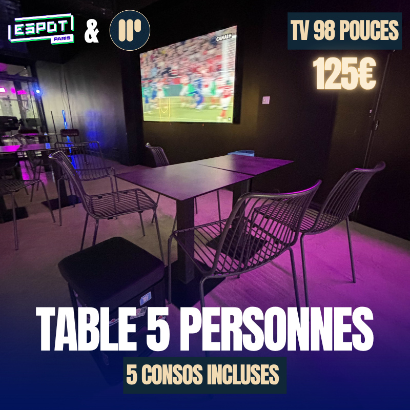Réservation table 5 pers (Khvicha)