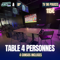 Réservation table 4 pers...