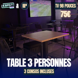 Réservation table 3 pers...