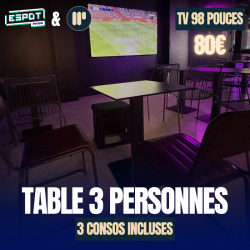 Réservation table 3 pers...