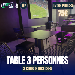Réservation table 3 pers...