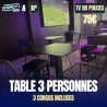 Réservation table 3 pers (Pacho)
