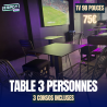 Réservation table 3 pers (Pacho) - FOOT