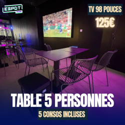 Réservation table 5 pers...