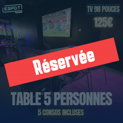 Réservation table 5 pers...
