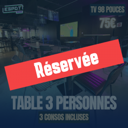 Réservation table 3 pers...